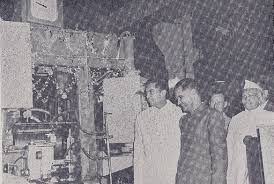 Manubhai at the inauguration of the Kamani Rod Mill in 1960